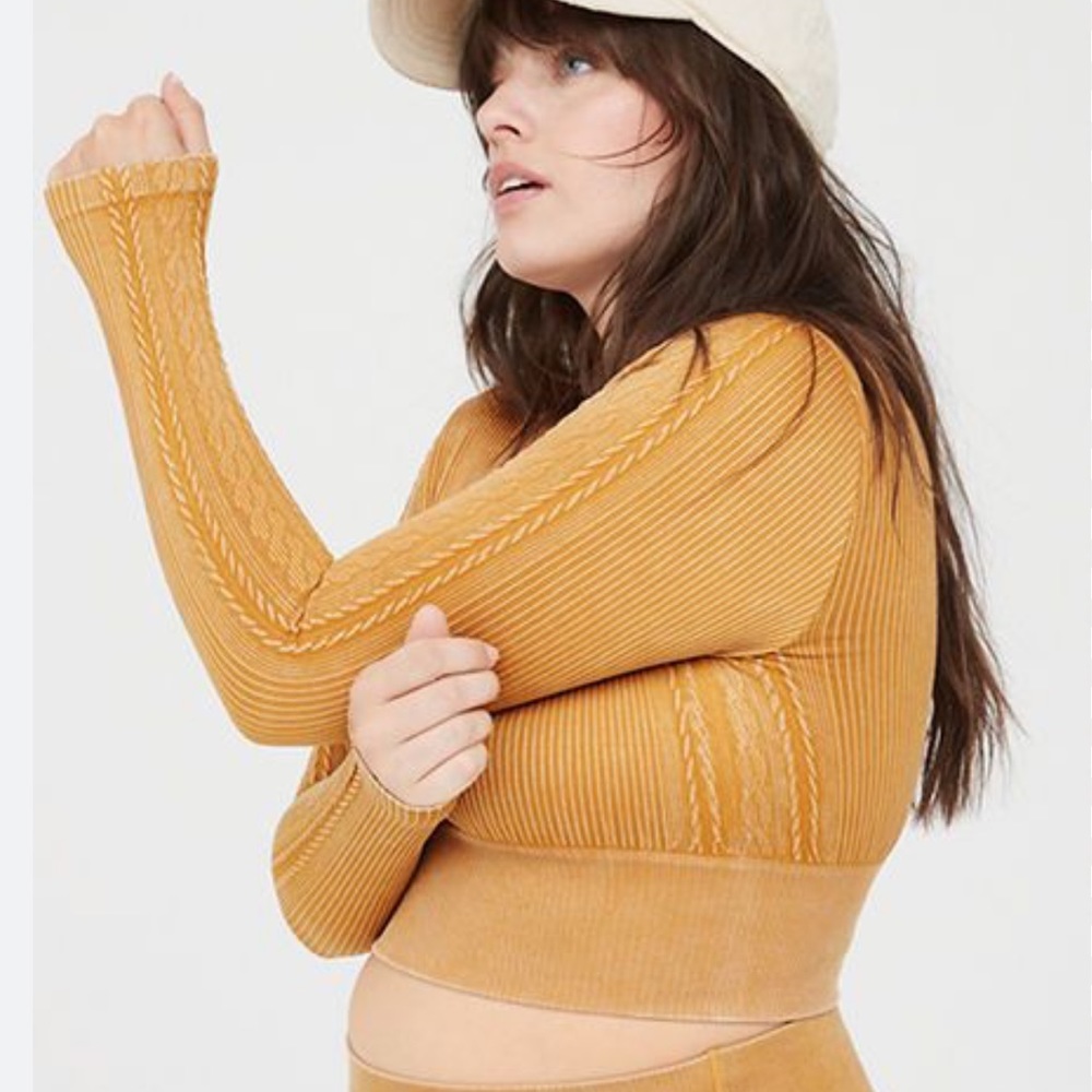 Aerie seamless long sleeve crop top